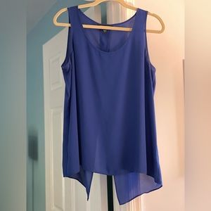 Express size large blue split back tank
